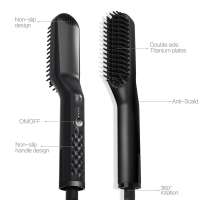 Electric Beard straightener Dual Voltage 110V-240V hair straightener brush Men Women hair styling massage brush