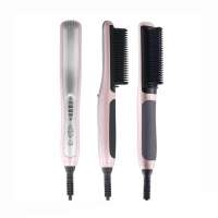 Anti-scald Faster Heating Tourmaline Ceramic Hair Straightener Straightening Brush Comb